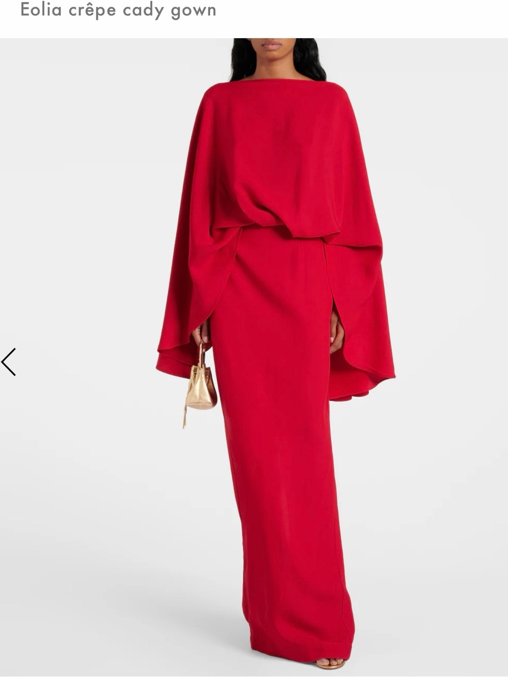 *LIKE NEW WORN ONCE* Eolia Long Sleeve Crepe Cady Gown in Red